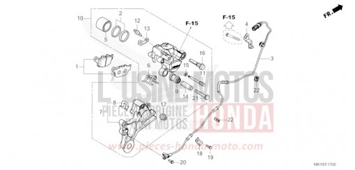 ETRIER DE FREIN ARRIERE CBR650RACR de 2024